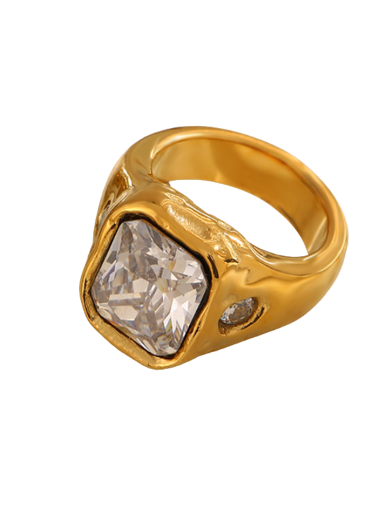 Large CZ Statement Ring