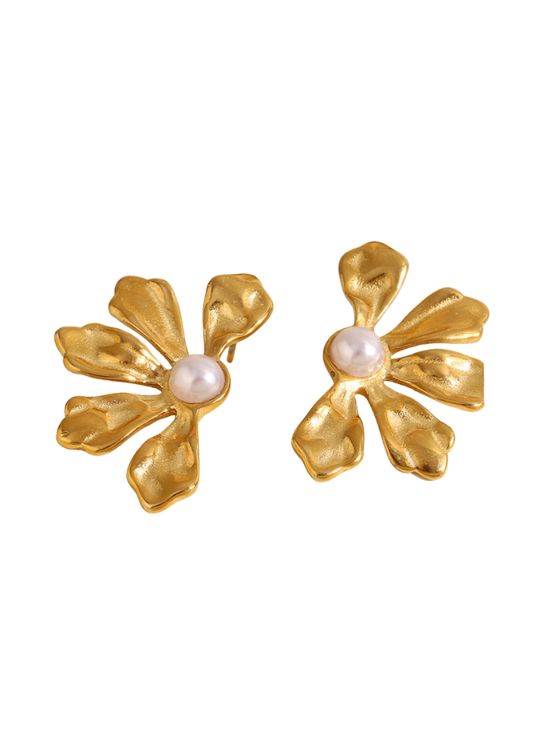 Pearl Flower Earrings