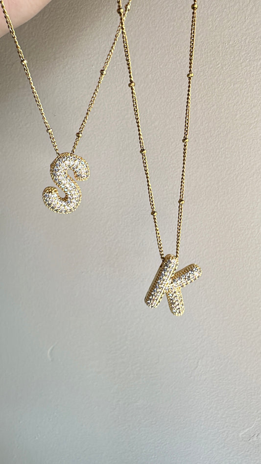 CLOSEOUT SALE - Bubble Letter Necklace