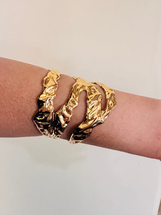 Hammered Wave Cuff