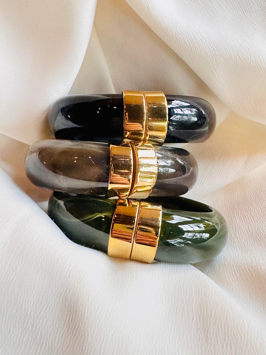 PREORDER: Acrylic Resin Hinge Bangle Bracelet