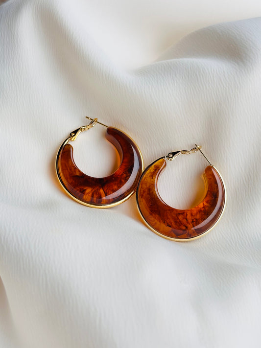 PREORDER: Acrylic Resin Hoop Earring