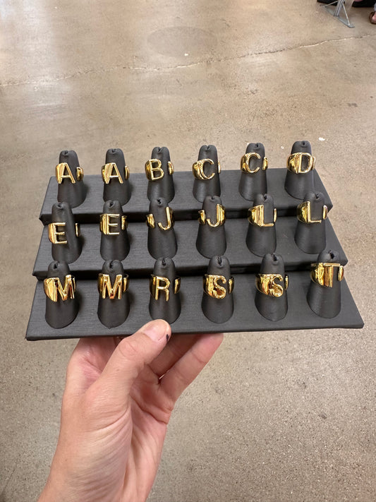 CLOSEOUT SALE - Adjustable Letter Ring