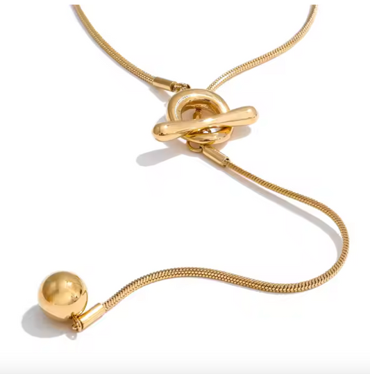 Ball Drop Long Necklace
