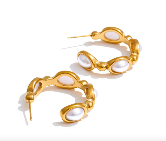 Pearl Link Earrings