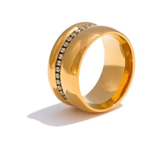 Single Band with CZ Ring